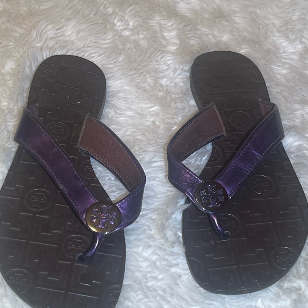 Tory Burch Dark Purple Women's flip flop sandals size 5